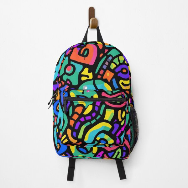 Item preview, Colourful Abstract Doodle Maximalist Funky Pattern designed and sold by My Gluten Free Life UK.