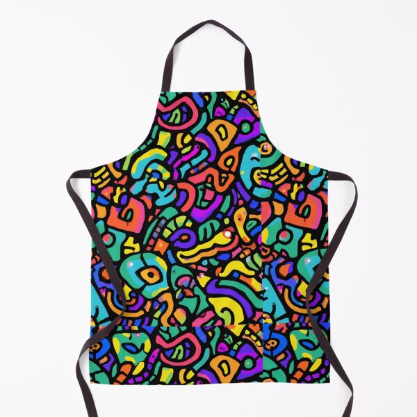 Item preview, Colourful Abstract Doodle Maximalist Funky Pattern designed and sold by My Gluten Free Life UK.