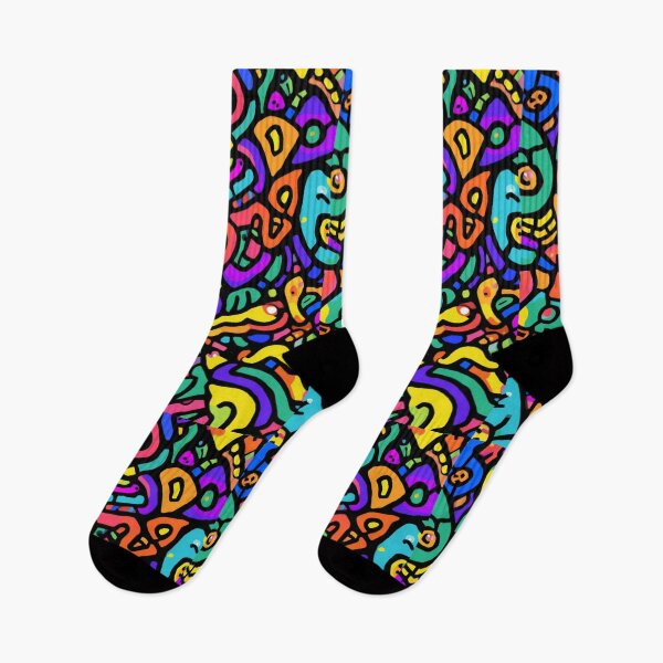 Item preview, Colourful Abstract Doodle Maximalist Funky Pattern designed and sold by My Gluten Free Life UK.