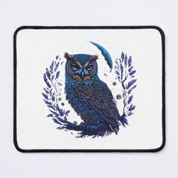 Item preview, Nocturnal Bird Under Lunar Glow - Night Owl Art | ⭐⭐⭐⭐⭐ designed and sold by Rafaella Bressan.