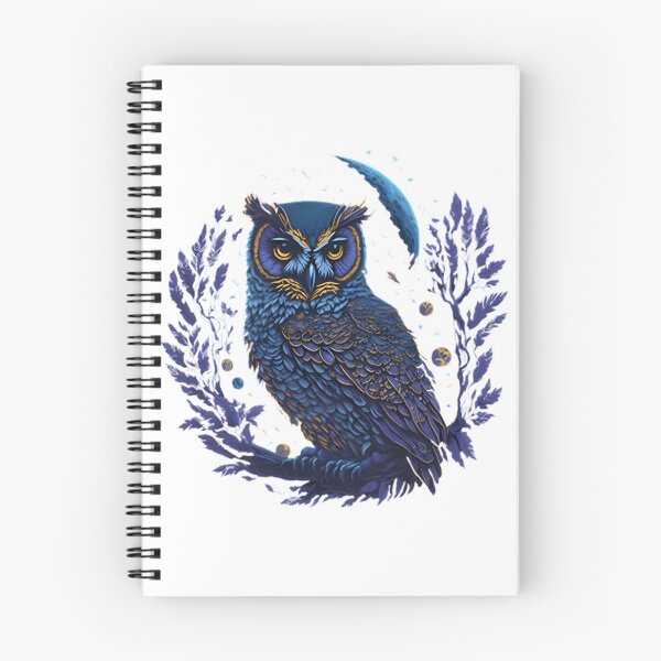 Item preview, Nocturnal Bird Under Lunar Glow - Night Owl Art | ⭐⭐⭐⭐⭐ designed and sold by Rafaella Bressan.