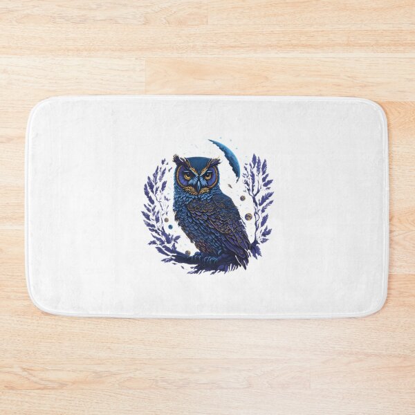 Item preview, Nocturnal Bird Under Lunar Glow - Night Owl Art | ⭐⭐⭐⭐⭐ designed and sold by Rafaella Bressan.