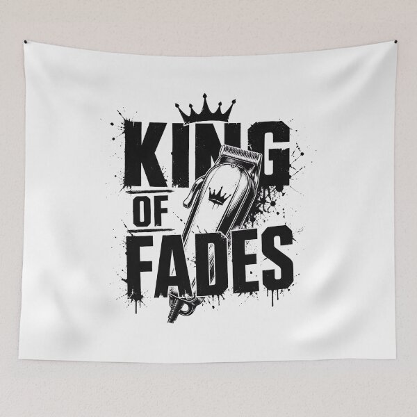 Item preview, King Of Fades Crown Barber Clipper Typography designed and sold by Barber MD Culture.