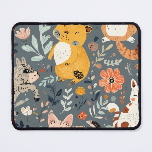 Item preview, Cute Woodland Animals Whimsical Forest Floral Pattern designed and sold by My Gluten Free Life UK.