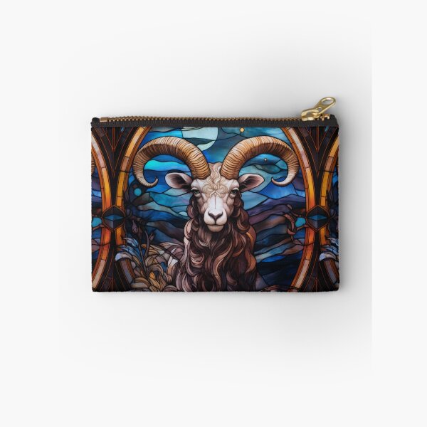 Item preview, Aries Zodiac Ram Stained Glass Window Art designed and sold by pinkal.