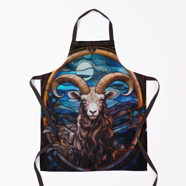 Item preview, Aries Zodiac Ram Stained Glass Window Art designed and sold by pinkal.