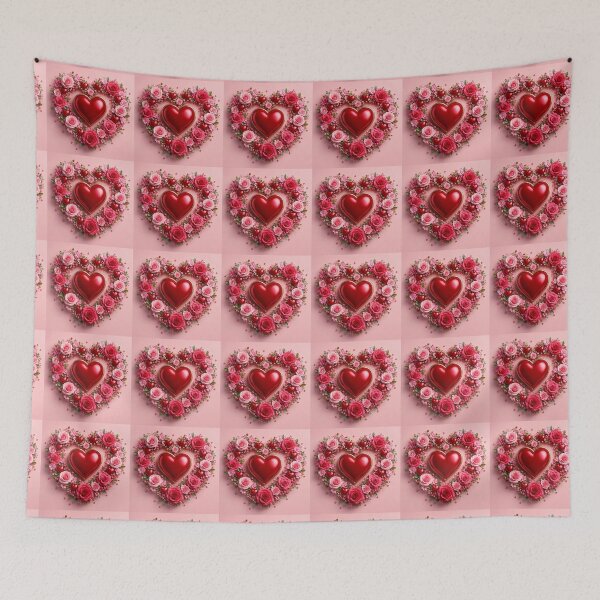 Item preview, Romantic Floral Heart Wreath designed and sold by USNONLINE.