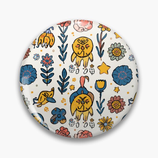 Item preview, Whimsical Folk Art Flowers Cute Character Seamless Pattern designed and sold by My Gluten Free Life UK.