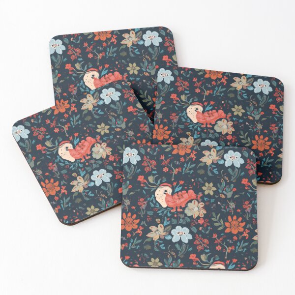 Item preview, Dark Floral Bird Pattern Moody Botanical Folk Art designed and sold by My Gluten Free Life UK.
