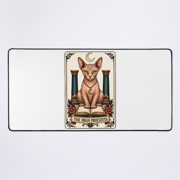 Item preview, The High Priestess Tarot Sphynx Cat designed and sold by Old's Cool Cat Studio.