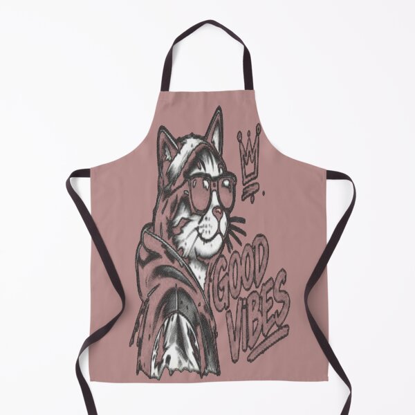 Item preview, Cool Cat Wearing Sunglasses Good Vibes - Urban Streetwear Sketch designed and sold by FABIOLA1970.
