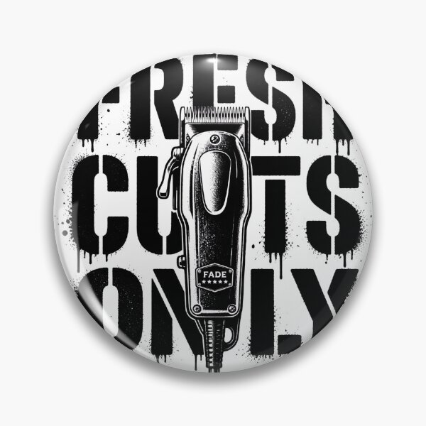 Item preview, Fresh Cuts Only Barber Clipper Typography designed and sold by Barber MD Culture.