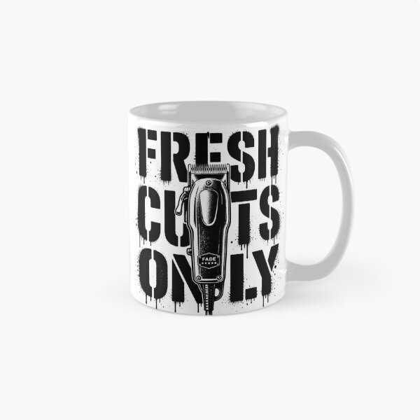 Item preview, Fresh Cuts Only Barber Clipper Typography designed and sold by Barber MD Culture.