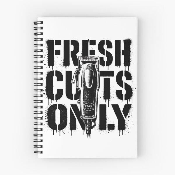 Item preview, Fresh Cuts Only Barber Clipper Typography designed and sold by Barber MD Culture.