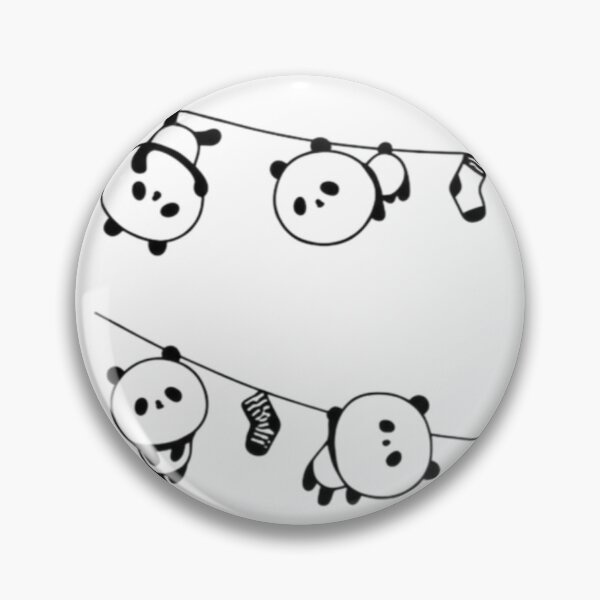 Item preview, Hanging Out – Cute Panda Line Art designed and sold by Bekado.