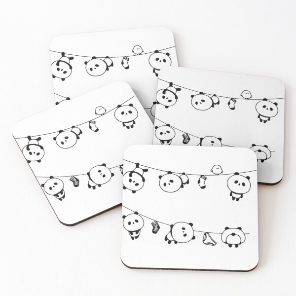 Item preview, Hanging Out – Cute Panda Line Art designed and sold by Bekado.