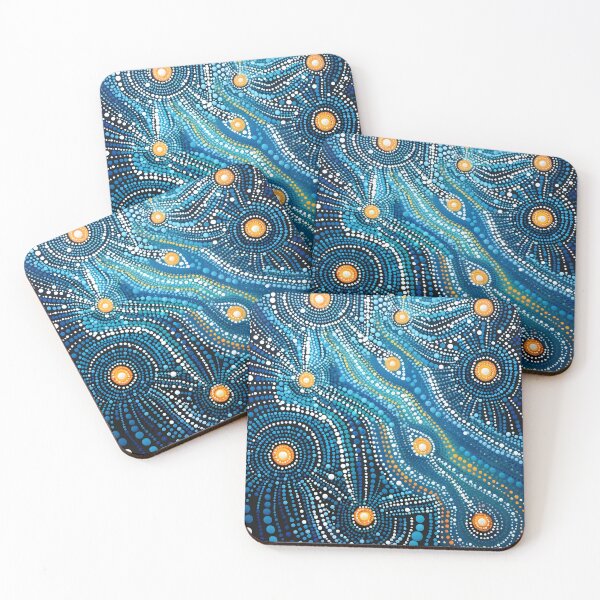 Item preview, Aboriginal Inspired Dot Art - In The Ocean Dotted with Hotspots designed and sold by GrinGalore.