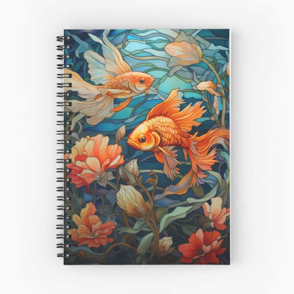 Item preview, Goldfish Koi Stained Glass Aquatic Water Garden designed and sold by pinkal.