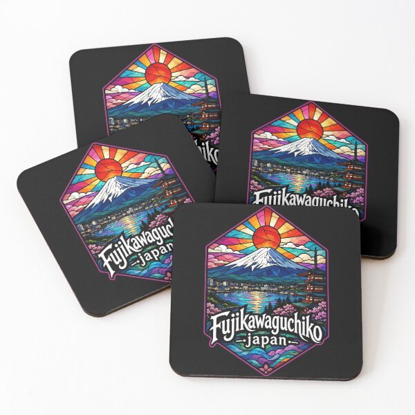 Item preview, Fujikawaguchiko Mount Fuji Japan Travel Stained Glass designed and sold by TomFrontierArt.