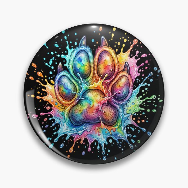Item preview, Colorful dog paw watercolor paw designed and sold by Loona97.