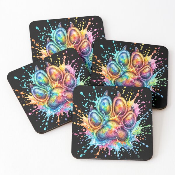 Item preview, Colorful dog paw watercolor paw designed and sold by Loona97.