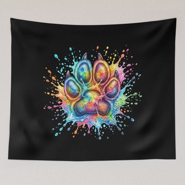 Item preview, Colorful dog paw watercolor paw designed and sold by Loona97.