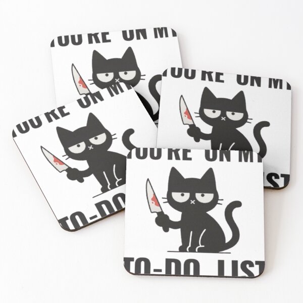 Item preview, Funny Black Cat Murderous To-Do List Cute Kawaii Kitten designed and sold by louda02.