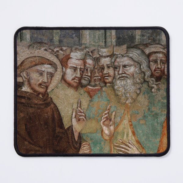 Item preview, Saint Francis and advisors in Gothic Italian fresco designed and sold by TerryKerrImages.