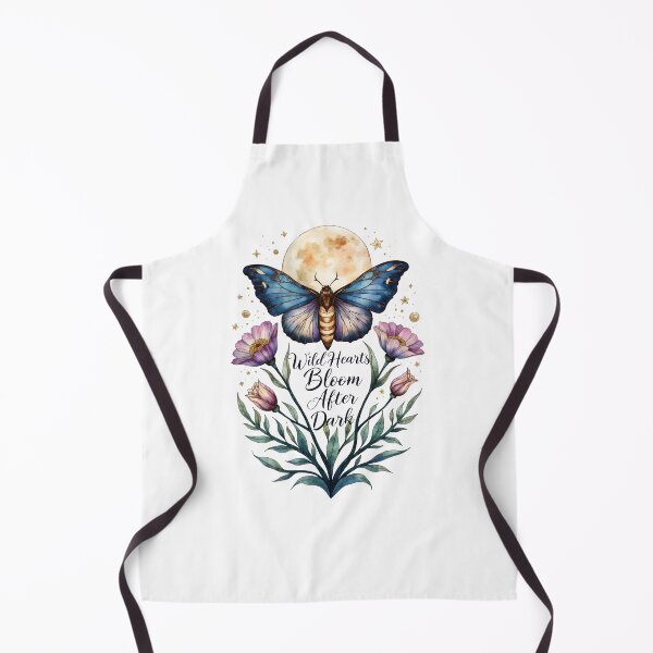 Item preview, Wild Hearts Bloom After Dark Blue Moth Moon Art designed and sold by Connys Colorful World.