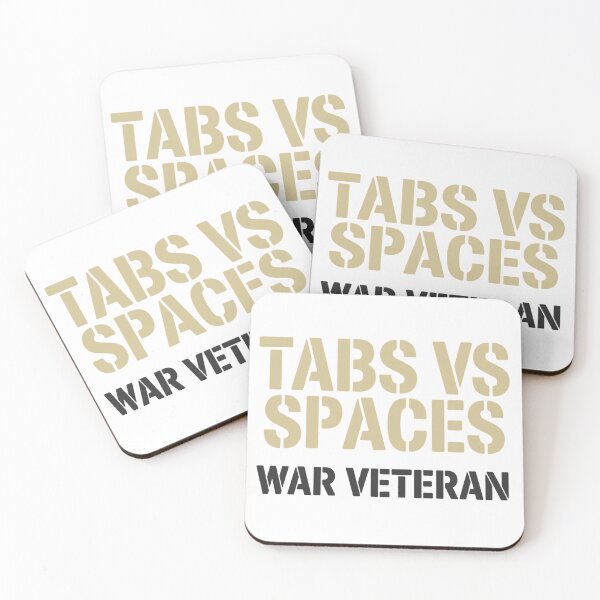 Item preview, Tabs Vs Spaces War Veteran Developer Shirt designed and sold by ys96.