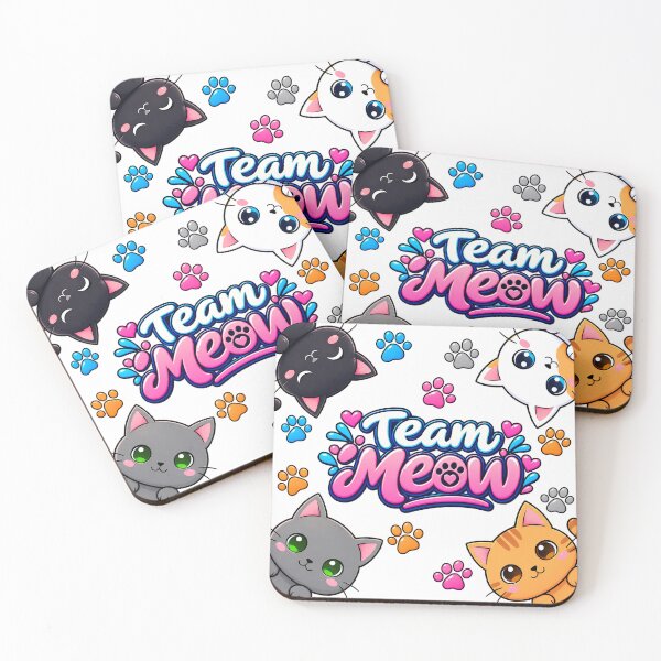 Item preview, Team Meow Cute Kawaii Cat Squad – Colorful Paw Print Design designed and sold by IMuDesigner.