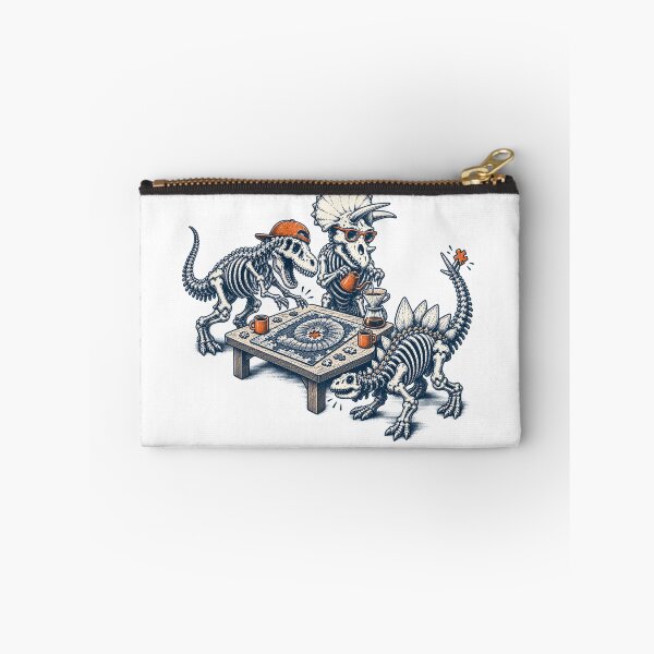 Item preview, Funny Dinosaur Skeleton Coffee Lovers & Board Game Puzzle Night - Vintage Skeleton T-Rex Stegosaurus Triceratops Graphic Illustration designed and sold by zhivago1980.