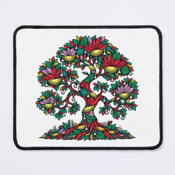 Item preview, Vibrant Floral Tree of Life – Colorful Botanical Folk Art designed and sold by Awarrie.
