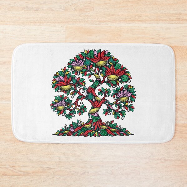 Item preview, Vibrant Floral Tree of Life – Colorful Botanical Folk Art designed and sold by Awarrie.