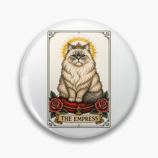 Item preview, The Empress Tarot Cat Fluffy Birman designed and sold by Old's Cool Cat Studio.