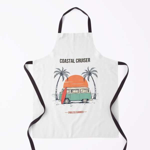 Item preview, Coastal Cruiser Retro Camper Van Sunset — Vintage Surf Beach Illustration designed and sold by Sithila-Arts.