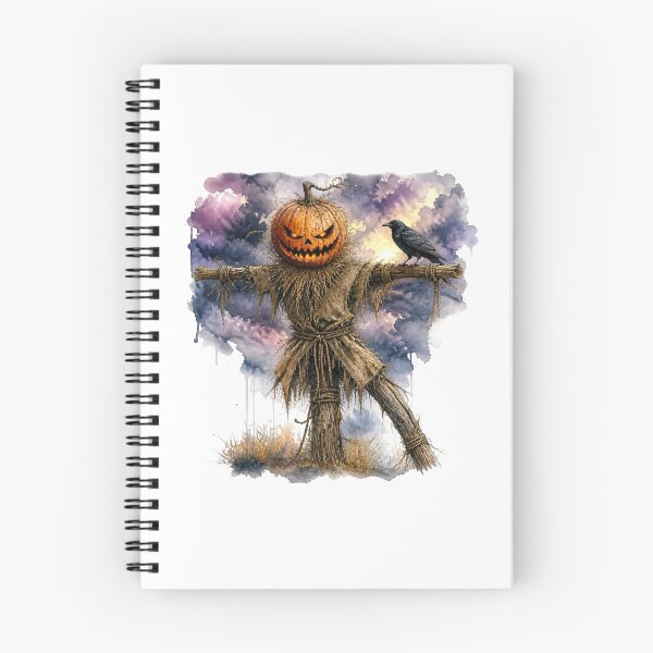 Item preview, Spooky Pumpkin Scarecrow With Raven Under Moonlit Skies designed and sold by Wilcox PhotoArt.