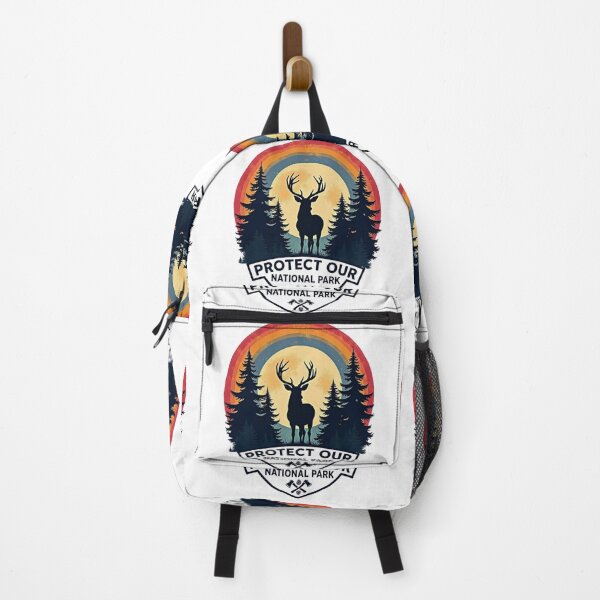 Item preview, Protect Our National Park Vintage Deer Silhouette Retro Sunset designed and sold by GabeMountainArt.