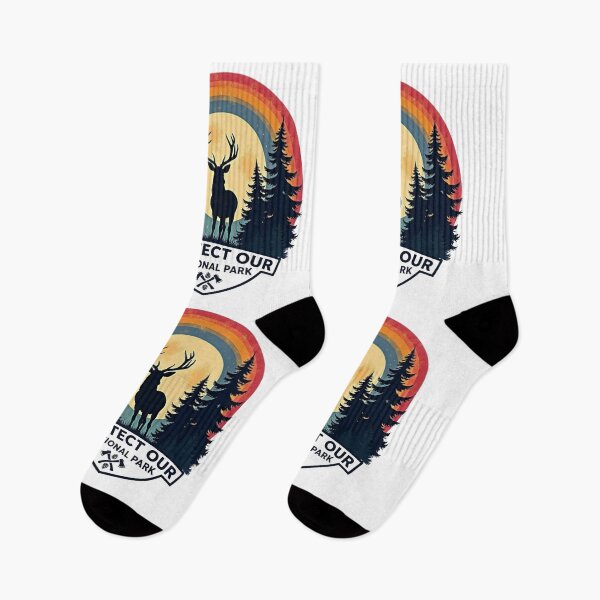 Item preview, Protect Our National Park Vintage Deer Silhouette Retro Sunset  designed and sold by GabeMountainArt.