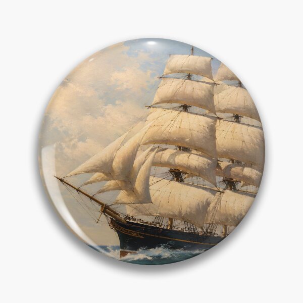Item preview, A sailing ship on the sea. designed and sold by oldMastersofart.