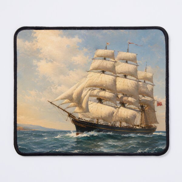 Item preview, A sailing ship on the sea. designed and sold by oldMastersofart.