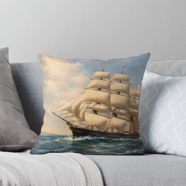 Item preview, A sailing ship on the sea. designed and sold by oldMastersofart.