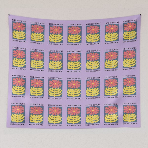 Item preview, Life Is Tough But So Are You - Retro Floral Art designed and sold by chatzous.