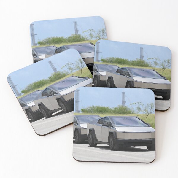 Item preview, Tesla Cyber Trucks outside SpaceX Starbase production facility designed and sold by STFPhotoAgency.