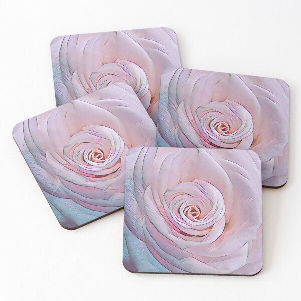 Aperçu de l'œuvre Art numérique abstrait impressionniste rose poudré pastel créée et vendue par BalkanBloom.