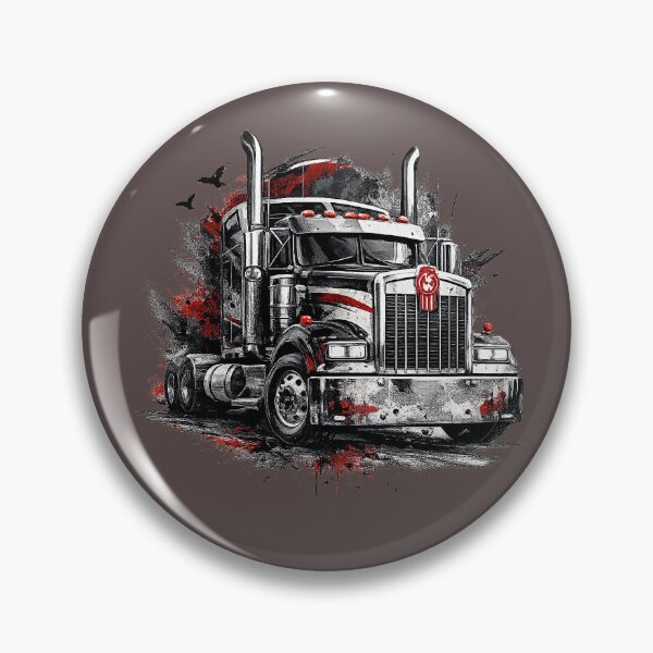 Item preview, Dark Grunge Semi Truck - Trash Polka Big Rig Art designed and sold by NomadForge.