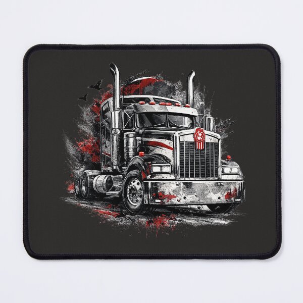 Item preview, Dark Grunge Semi Truck - Trash Polka Big Rig Art designed and sold by NomadForge.