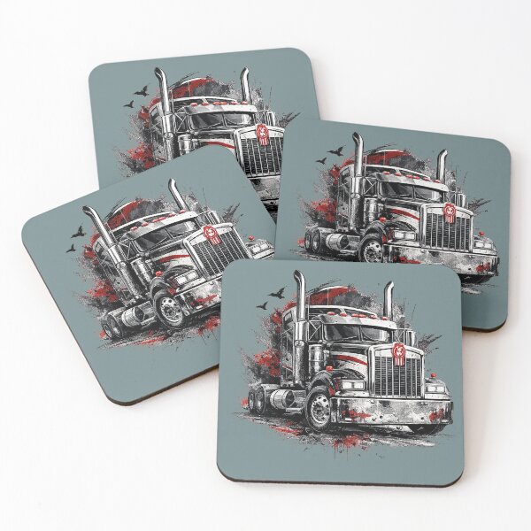 Item preview, Dark Grunge Semi Truck - Trash Polka Big Rig Art designed and sold by NomadForge.
