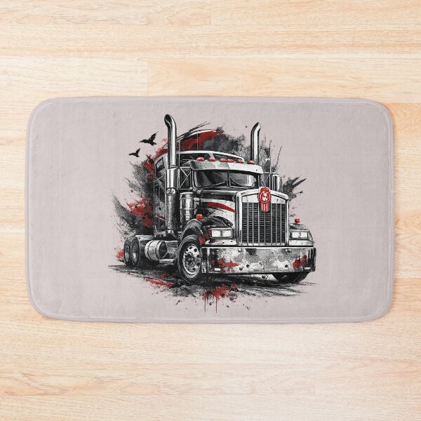 Item preview, Dark Grunge Semi Truck - Trash Polka Big Rig Art designed and sold by NomadForge.