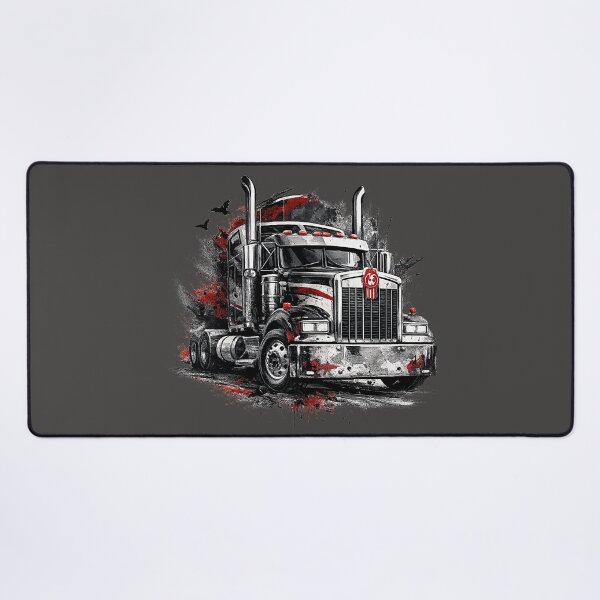 Item preview, Dark Grunge Semi Truck - Trash Polka Big Rig Art designed and sold by NomadForge.